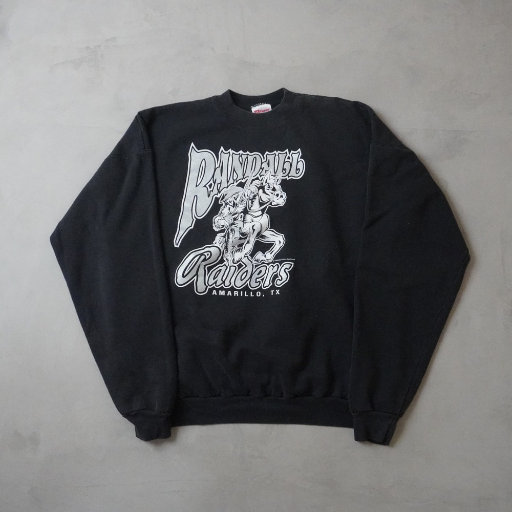 Vintage Amarillo TX Randall Raiders Sweatshirt XXL Mens 90s Black Graphic